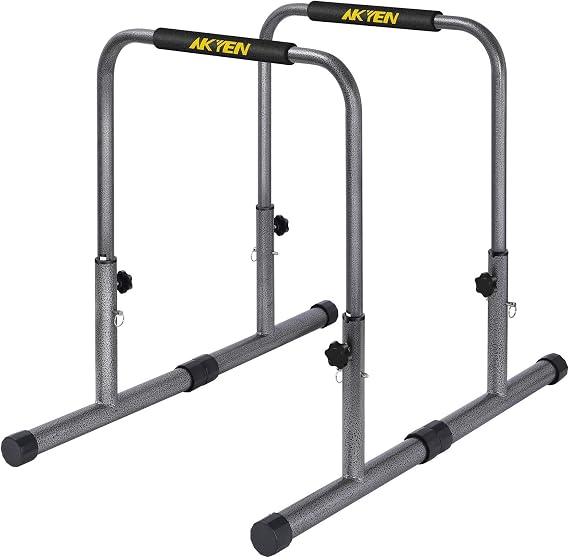 Dip Station Dip Bar Adjustable Workout Parallel Bars with 300LBS Capacity
