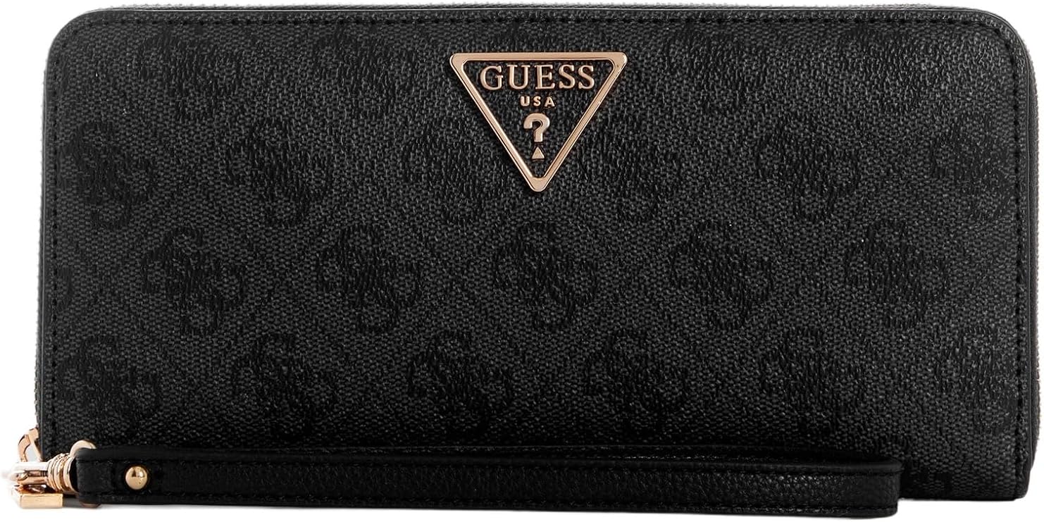 GUESS Laurel Large Zip Around Wallet, Coal Logo, One Size