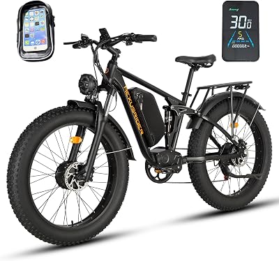 Electric Bike for Adults, NexusRider 2000W Dual Motor 35 MPH 48V 22.4Ah 7 Speed 26 Fat Tire MTB, Switchable RWDAWD Ebike, Hydraulic Brakes, Full Suspension