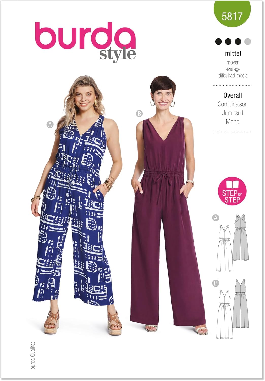 BURDA Sportswear Sewing Pattern, Multicolor