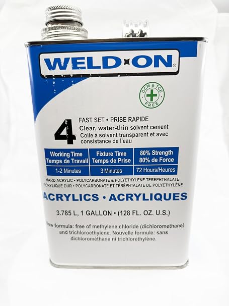 Weld-On #4 Acrylic Cement, Low-VOC Non-Chlorinated Formula, Gallon