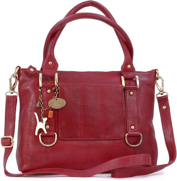 Catwalk Collection Handbags - Gallery Leather Shoulder Bag / Handbag with Shoulder Strap