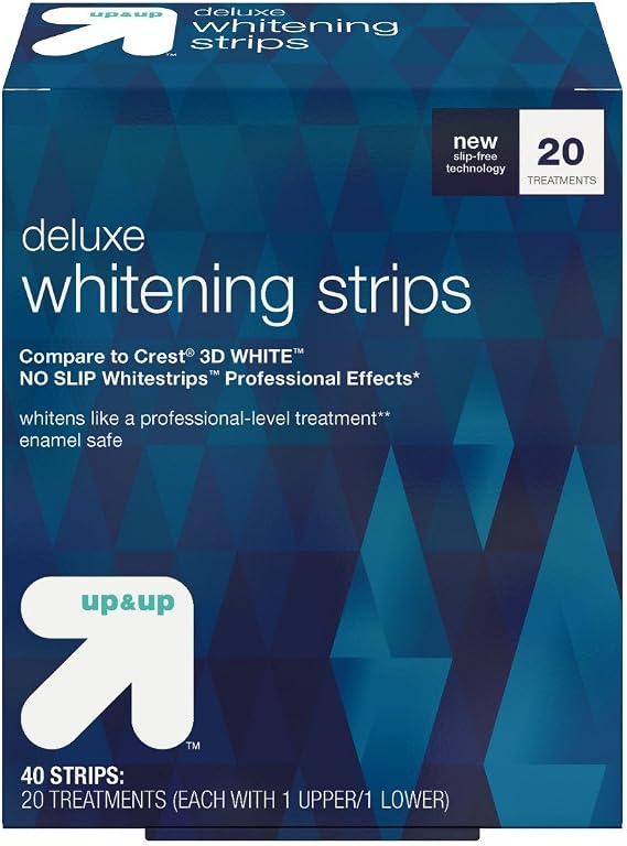 Deluxe Whitening Strips -20 Day Treatment - Up&Up153; (Compare to Crest 3D White No Slip Whitestrips Professional Effects)