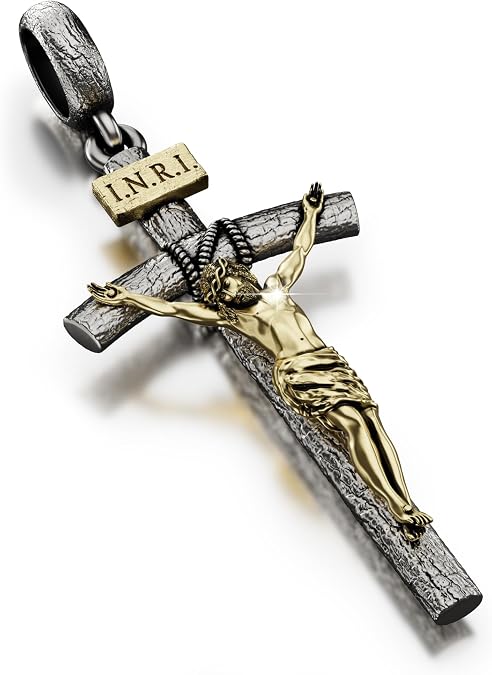 Catholic Crucifix Necklace for Men and Women, Jesus Pendant