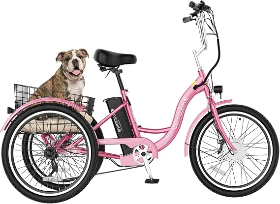 MOONCOOL Electric Tricycle for Adults, 3 Wheel Electric Bike 350W 7 Speed