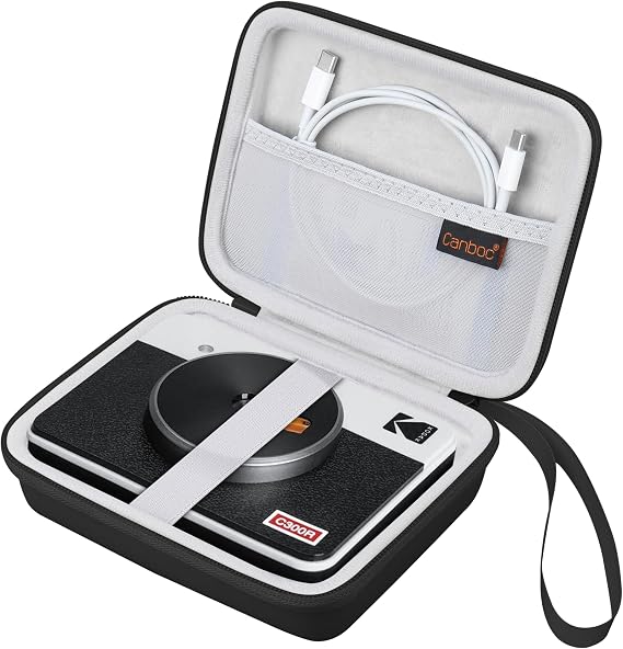 Canboc Carrying Case for KODAK Mini Shot 3 Retro 3x3 Instant Camera, Black