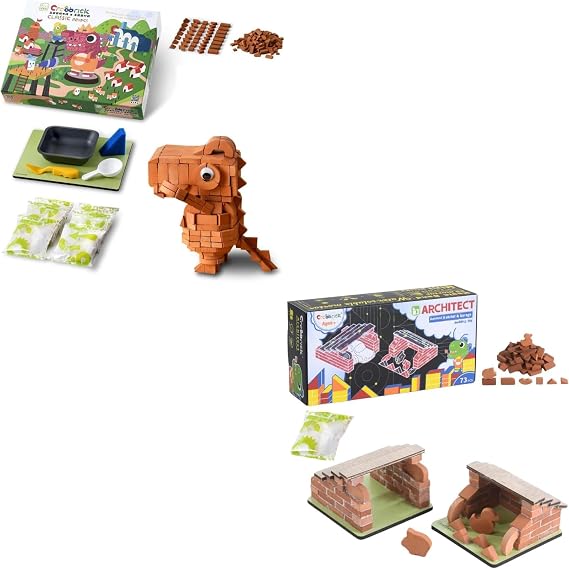 Dragon Construction Set (220pcs) + Architect DIY Building Model Set (73pcs) | Construction Education Toy for Kids 6+ Years Old, Craft Bricks for Adults, Realistic House