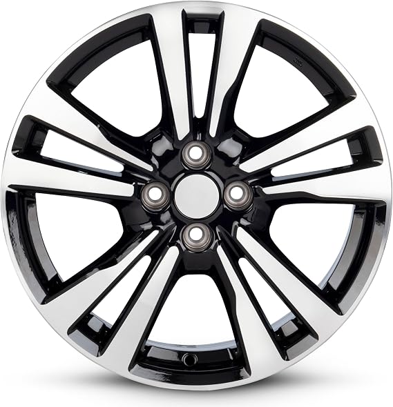 For 2018-2020 Nissan Kicks 17 Inch Machined Black Alloy Rim - OE Direct Replacement - Road Ready SUV Wheel