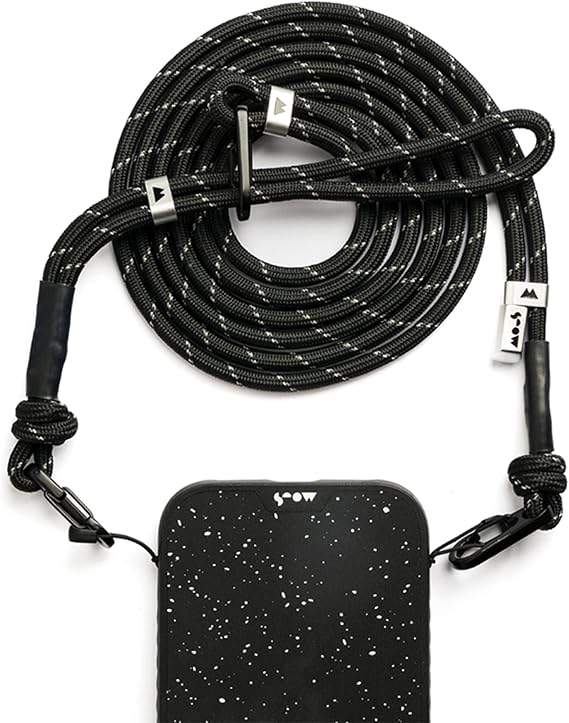 Mous Phone Lanyard Crossbody with Adjustable Anti Theft Wrist Strap Black/Purple/Sage Green