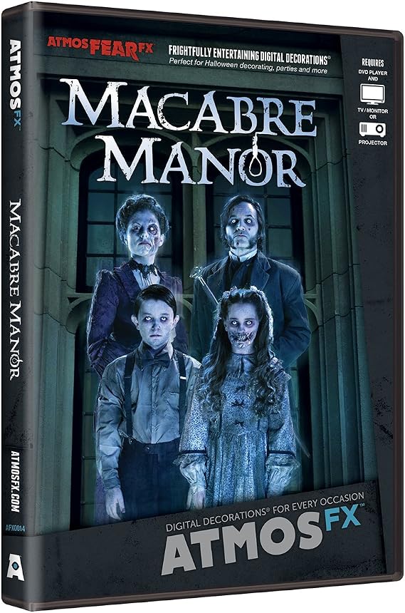 Macabre Manor Digital Decorations DVD for Halloween Holiday Projection Decorating