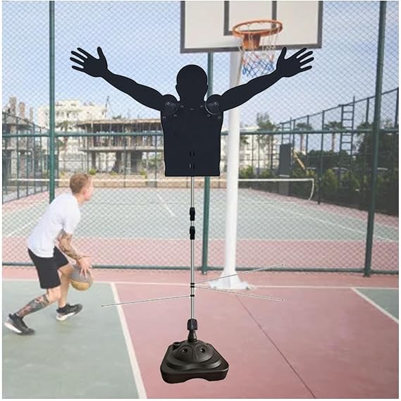 LXLZYXSF Mannequin Defender Basketball Training Aid, Adjustable Height Shooting Practice Defense Model Hands-Up Dummy, Portable Dribbling Trainer (Color : Water Filled Base B, Size : L-Adults)