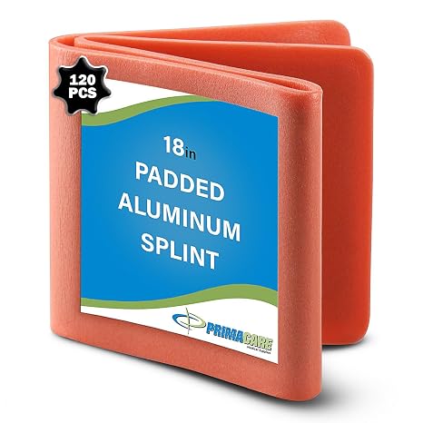 Primacare CSIS-5218 First Aid 18 in. Padded Aluminum Splint (Pack of 120)