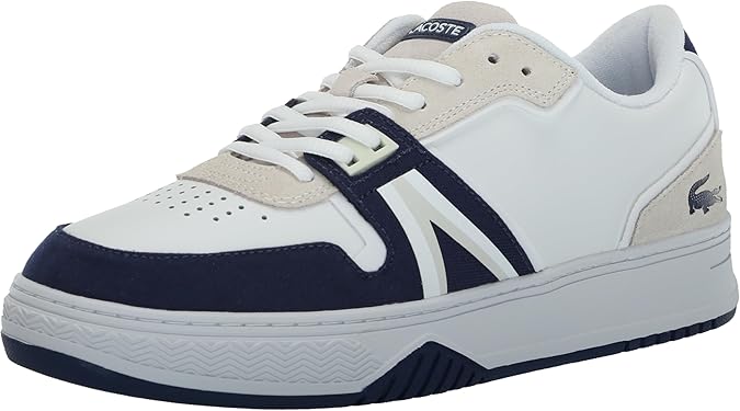 Lacoste Men's L001 Sneaker, White/Navy, 12