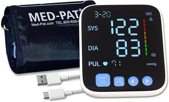 Med-Pat BP-S Upper Arm Blood Pressure Monitor, Large