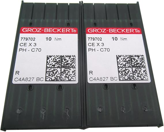 GROZ-BECKERT Needle in CKPSMS Clear Plastic Box- 20PCS Groz-Beckert CEX3 PH-C70 Needles for Towel Embroidery Machines (Needle Size:14/90)