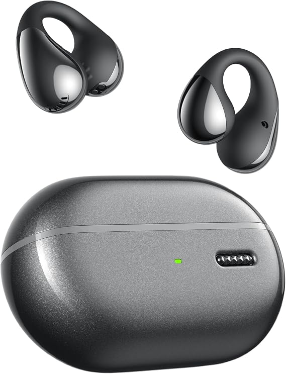 SoundPEATS PearlClip Pro Hi Res Open-Ear Clip on Earbuds with LDAC Black