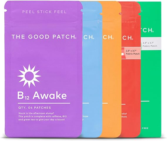 The Good Patch Complete Plant-Powered Variety Pack (20 Total Patches) | Includes Awake B12, Dream, Rescue, Cycle and Relief Patches for Energy, Sleep, Recovery, Balance, Comfort and Wellness