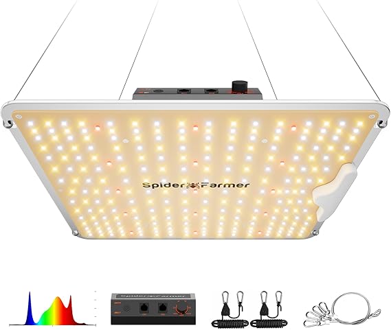 Spider Farmer SF1000 LED Grow Lights for Indoor Plants in 2x2/3x3 Grow Tent