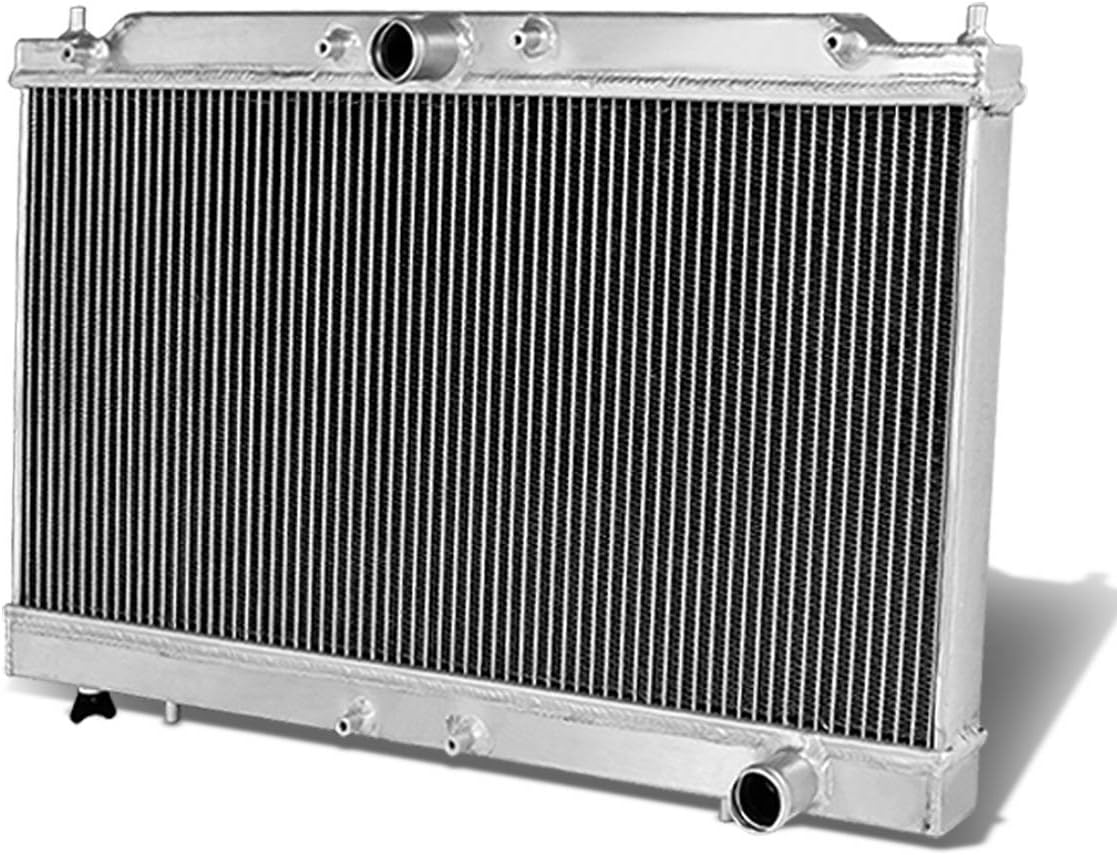 DNA Motoring RA-ME95T-2 2-Row Full Aluminum Radiator Compatible with 95-99 Mitsubishi Eclipse  95-98 Eagle Talon 2.0L Turbo MT