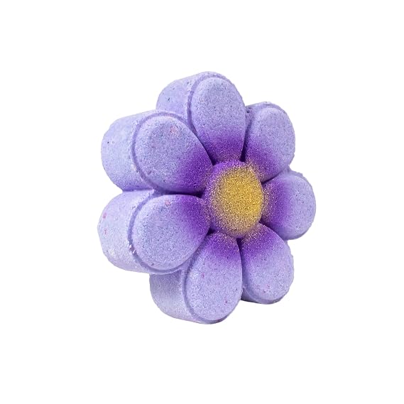 Flower Bath Bomb Girls - Bath Bombs Shaped Like Flower - Grape Candy Scented - Handmade Bath Bombs For Kids - Single Bath Bomb