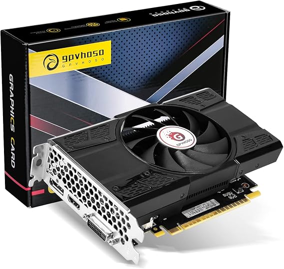 GPVHOSO Nvidia GeForce GTX 1050 Ti Graphics Card, 1752MHz, 4GB 128-Bit GDDR5 PCI Express 3.0 x 16, DP/HDMI/DVI-D Tri-ports, G-Sync, 8K, GPU Boost, Computer GPU, Desktop Gaming Video Card
