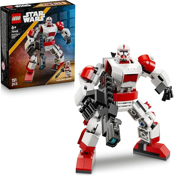 LEGO Star Wars Klon Şok Trooper Robotu 75448 | 6 Yaş ve Üzeri Kız ve Erkek Çocuklar için Duruşu Ayarlanabilir Minifigür İçeren Oyuncak Yapım Seti, Hediye Fikri (151 Parça)