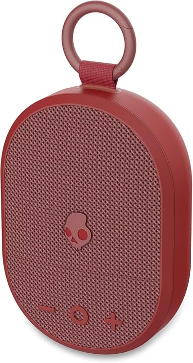 Skullcandy Kilo XT Wireless Bluetooth Speaker - IPX7 Waterproof Mini Bluetooth Speaker with 24 Hour Battery, Downward Firing Passive Radiator, and True Wireless Pairing - Perfect for Outdoor (Red)