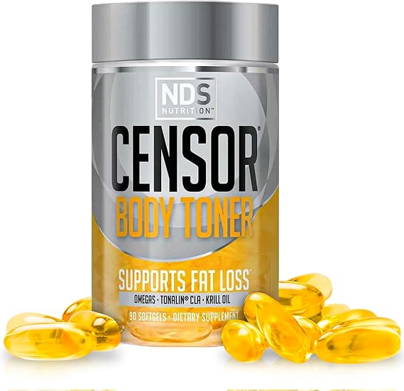 Censor NDS Nutrition CLA Fat Loss Formula - 90 Liquid Softgels | Fish Oil, Safflower, Omega 3-6-9 Blend, Energy and General Health Support, Body Toning Formula, Stimulant-Free