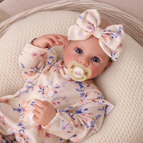 BABESIDE Reborn Baby Dolls Girl, 17 Inch Realistic Doll with Play Set | Realistic Baby Doll with Complete Accessories, Soft Touch for Cuddling, Lifelike Details, Playtime Gift for Kids Age 3+