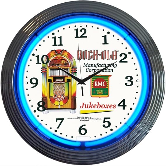 Rock-Ola Jukebox Neon Clock