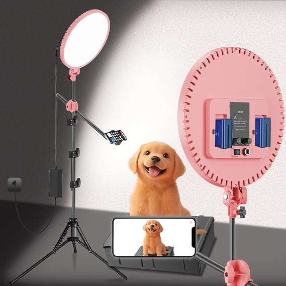 Large Ring Light with 72" Tripod Stand, (Pink, 13)