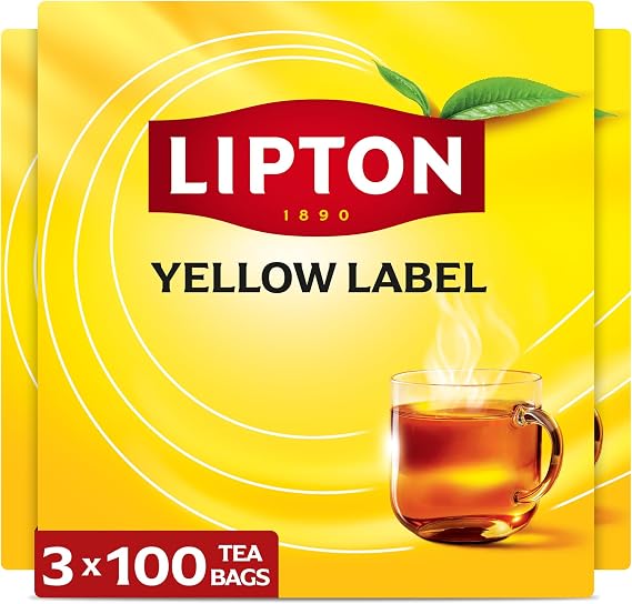 Lipton Yellow Label Tea Bags, 100 Tea Bags (3 Pack)