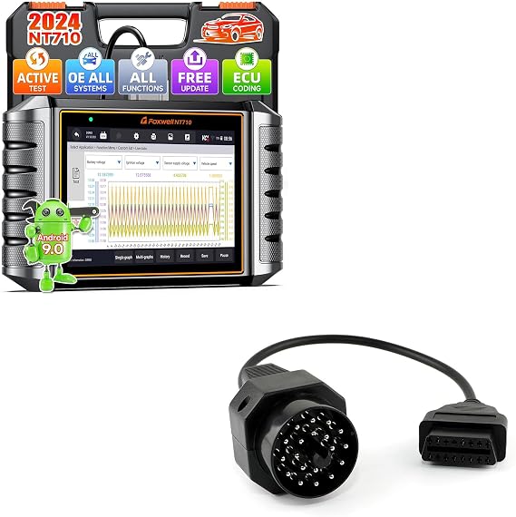 FOXWELL NT710 Scan Tool fit for BMW with 16pin to 20pin Cable (OBD1 to OBDII Cable)
