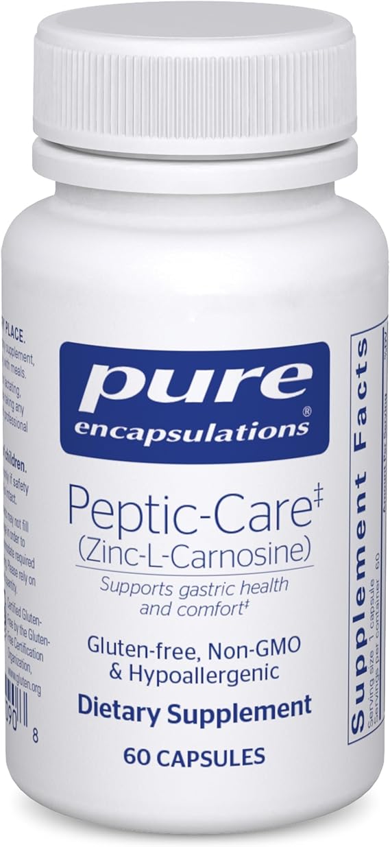 Pure Encapsulations Peptic-Care (Zinc-L-Carnosine), 60 Capsules