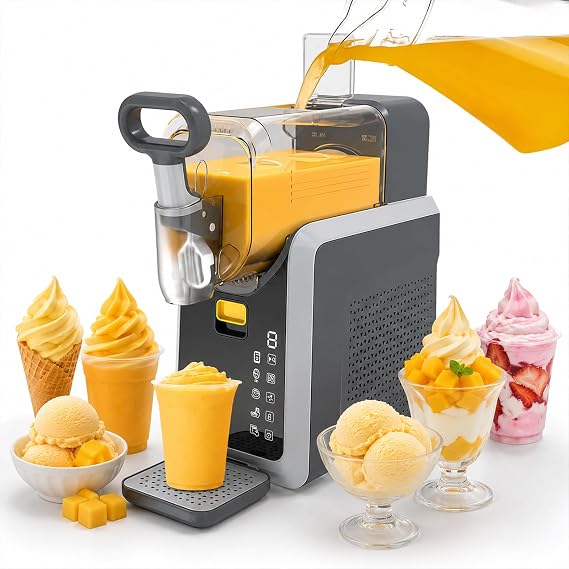 2 in 1 Slushie Maker Machine Ice Cream Maker, No Ice and Blending Needed, 5 Preset Modes, Max 2200ml Slushie, Soft Ice Cream, Spiked Slushie, Cold Drink and Milk Shake 110V50HZ