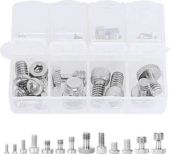 SmallRig 26 Pcs Stainless Steel Camera Screws, 1/4" 3/8" M2 M2.5 M3 M4