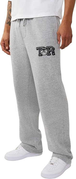 True Religion Mens World Tour Champs Sweatpants | Premium Joggers for Men with Logo Detail, Soft Cotton Blend