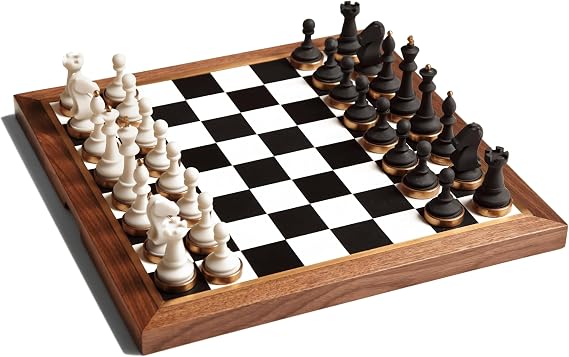 Premium Modern Chess Set - 11" Luxury Wooden Chess Board & Pieces with Storage, Travel Set, Unique & Elegant Perfect Chess Sets for Adults and Tournaments