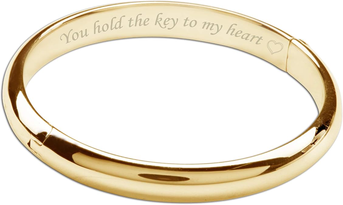 Precious Pieces Personalized Bangle Bracelet, 14K Gold-Plated