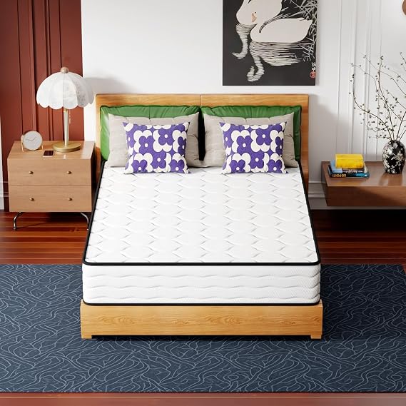 Mattress Full Size, 10 Inch Hybrid Mattress in a Box, Medium Firm Foam & Individually Wrapped Pocket Springs for Pressure Relief, Motion Isolation, CertiPUR-US Certified