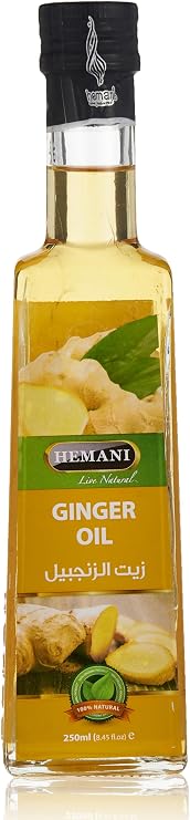 Hemani Ginger Oil 250mL - Pure Herbal Oil for Massage & Wellness | Natural & Halal Certified | Since 1949