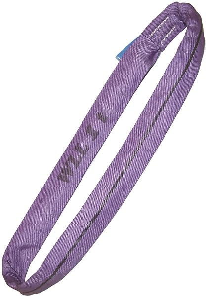 1 Tonne Endless Polyester Webbing Lifting Cargo Round Sling Strap Strop 0.5-6mtr EWL Certified EN1492 CE (3mtr EWL)