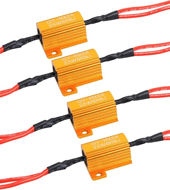 NTHREEAUTO 25W 6.8ohm Load Resistors, 4PCS LED Turn Signal Resistor Kit - Fix LED Bulb Fast Hyper Flash, Error Code, Warning Canceller