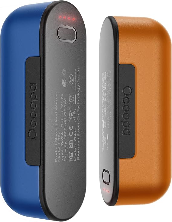 OCOOPA Hand Warmers Rechargeable 2 Pack, Magnetic Electric Handwarmer, 16 Hrs Warmth 4 Levels Heat Up to 137F, USB-C Portable Charger 5000mAh, Raynauds, Golf, Tech Gifts for Men, Union UT2s(MagTwins)