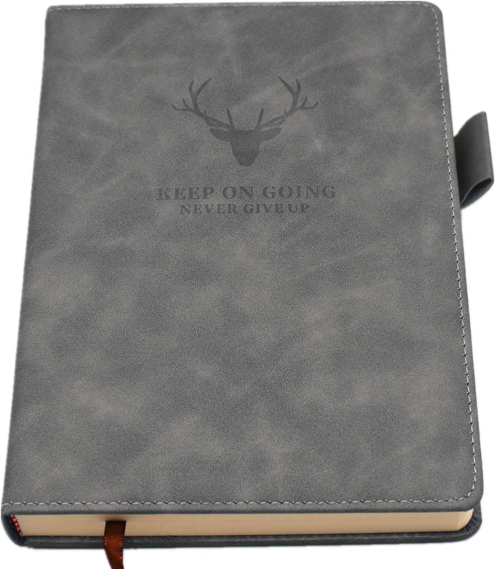 A5 Ruled Notebook Journal - Hardcover Executive Notebooks with Premium Thick Paper, College Lined Journal, 8.3"×5.7",360 Page, Perfect for Office Home School Business Writing & Note Taking Gray