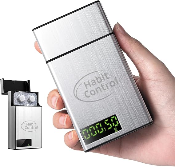 Timed Lock Box Small - Portable Lockbox with Timer Lock, Time Release Locking Container Mini for Kitchen Cabinet's Key, Single Compartment Medication Storage, 4.37 x 2.44 x 1.1 in