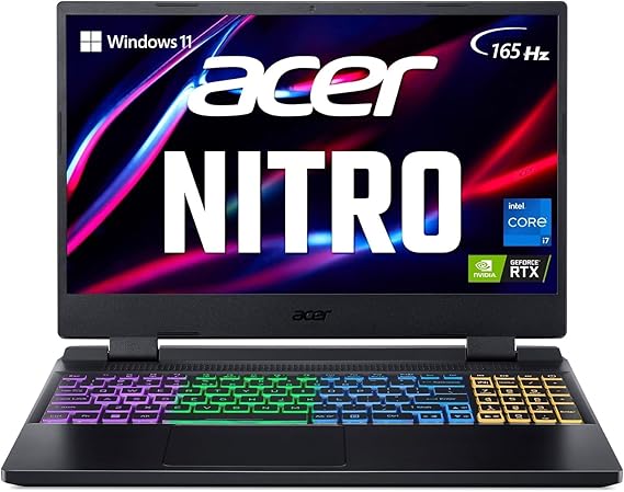 acer Nitro V 15.6 FHD IPS 165Hz Gaming Laptop, Intel Core i7-13620H, NVIDIA GeForce RTX 4050 with 6GB GDDR7 VRAM, Win11H, w/Mouse pad (16GB RAM, 1TB PCIe SSD)