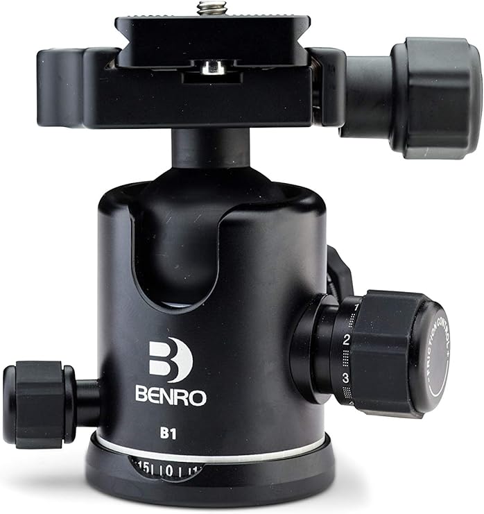 Benro Triple Action Ballhead with PU60 Plate, 30.9 lb. Capacity- Black (B1)