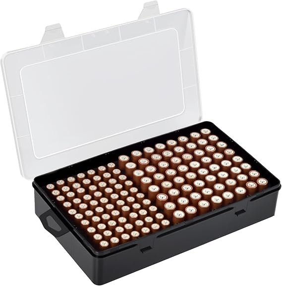 Xuerdon 134-Slot Battery Organizer Storage Case for AA and AAA Batteries