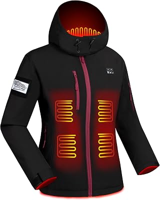 Upgraded Lightweight Heated Jacket for Women - Rechargeable Heating Jacket with 16000mAh Large Capacity Battery Pack
